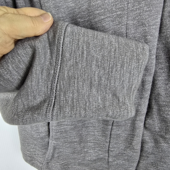 Eddie Bauer Womens Gray 3 Snap Cowl Neck Jersey Sweatshirt Wrap Jacket Size L - Picture 5 of 12